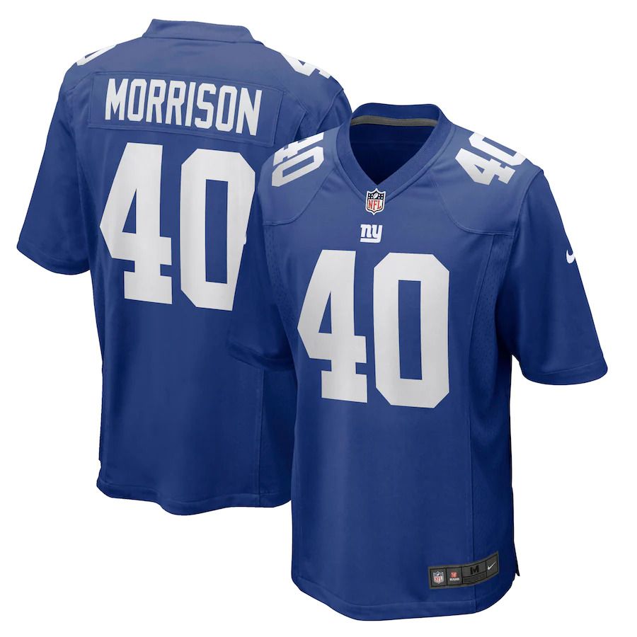Men New York Giants 40 Joe Morrison Nike Royal Retired Player NFL Jersey